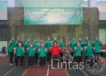 Sambut HUT, Persit KCK Koorcab Rem 064 PD III/Siliwangi Gelar Lomba Senam SKJ 88