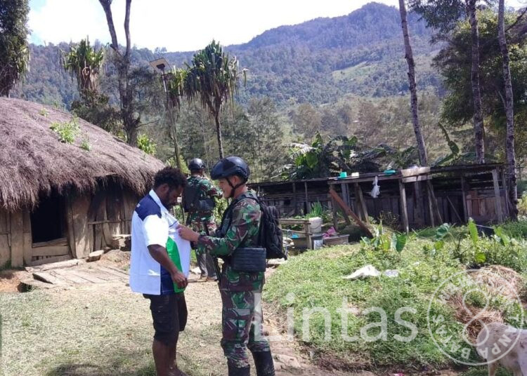 Pos Malagay Satgas Yonif Mekanis 203/AK Tatap Muka Secara Langsung Dengan Masyarakat Distrik Malagay