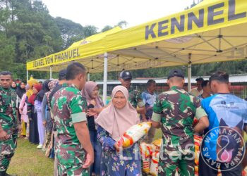 Baksos Menyambut Bulan Suci Ramadhan, Yonif Raider 300/Bjw Gandeng Yayasan Von Phanuel Kennel Cianjur