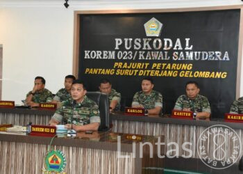 Danrem 023/KS Bangga kepada Prajurit Petarung Saat Rapat Secara Virtual