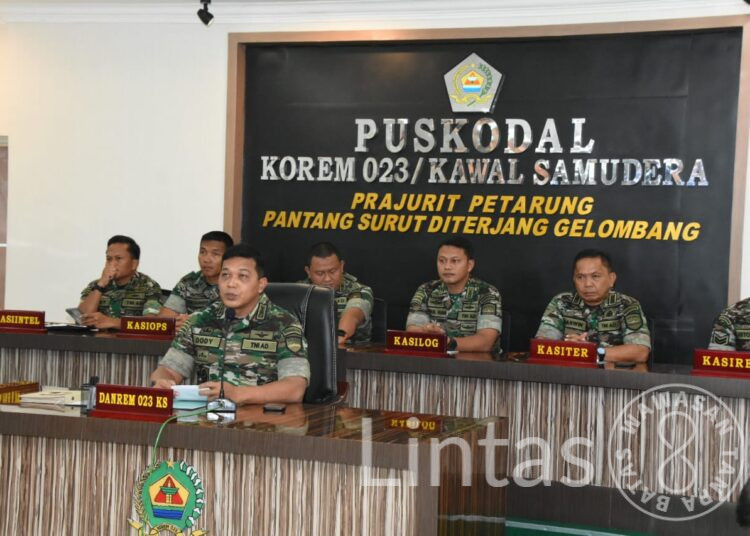 Danrem 023/KS Bangga kepada Prajurit Petarung Saat Rapat Secara Virtual