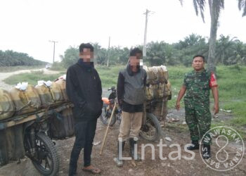 Danramil 09/Negri Lama, Tangkap 26 jerigen BBM bersubsidi jenis Bio Solar