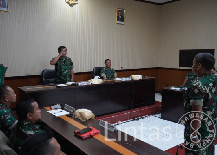 Korem 064/MY Terima Taklimat Awal Tim Pengawasan Intern Post Audit Itdam III/Slw