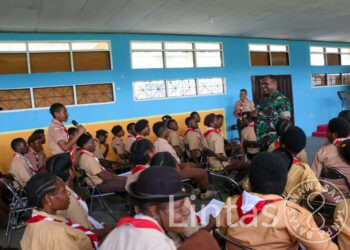 Pupuk Tunas Muda Jayawijaya, Dandim 1702/JWY Beri Wasbang ke Peserta Perkemahan Raimuna Cabang III TA 2023