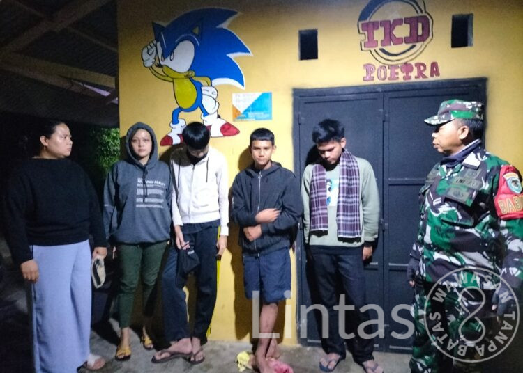 Sertu Anwar Basuni Babinsa Koramil 0607-9/ Cisaat Amankan pemuda yang hendak tawuran