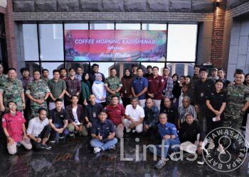 Pererat Kemitraan, Dispenad Gelar Coffee Morning Dengan Awak Media