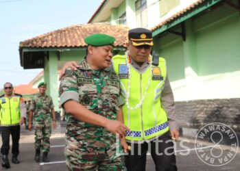 Dandim 0602/Serang Sambut Kunjungan Kapolresta Serang Kota Di Makodim 0602/Serang