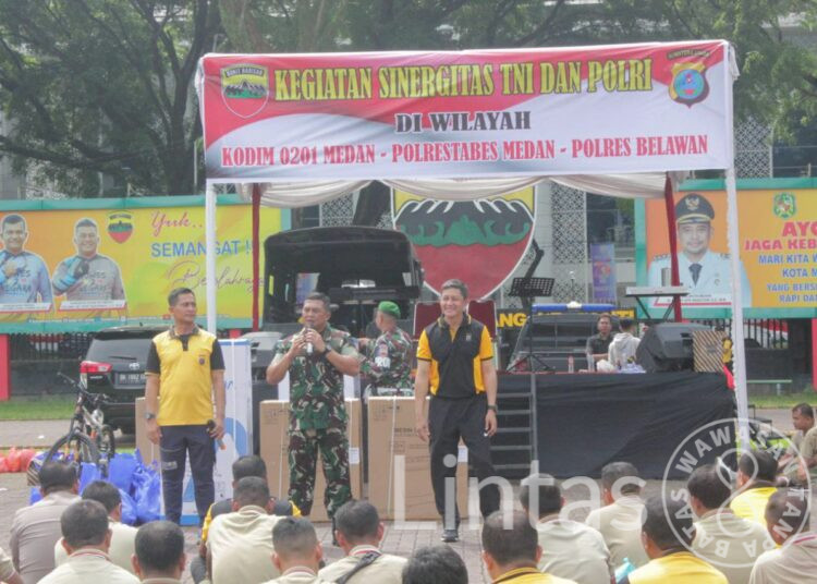 Melalui Olahraga Bersama,TNI Polri Di Medan Kokohkan Sinergitas