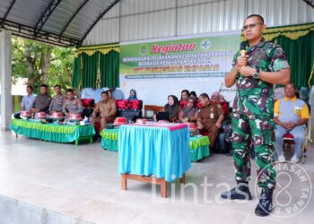 Dandim 1420/Sidrap Menghadiri Kegiatan Pembinaan Dan Pelayanan Kesehatan Terpadu Berbasis Kesehatan Sekolah UPT Puskesmas Empagae