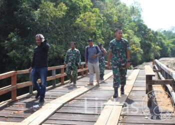 Dansatgas Tinjau Sasaran Fisik TMMD Reguler Ke-116 Kodim 1012/Buntok Bersama Tim PUPR Barito Selatan