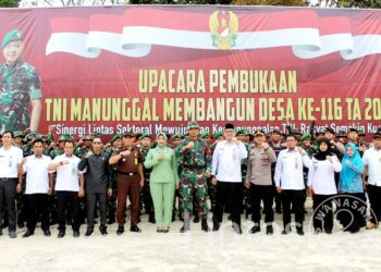 Sekda Barsel Resmi Buka TMMD Reguler Ke-116 Kodim 1012/Buntok