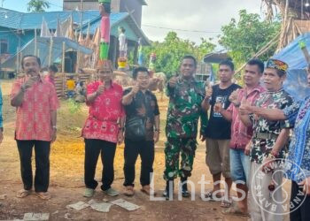 Babinsa Koramil Kahayan Hulu Utara Hadiri Ritual Tiwah Desa Tumbang Maraya