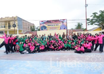 Dalam Rangka Menyambut HUT Bhayangkara Ke -77, Kodim 1420 Dan Polres Sidrap Gelar Olahraga Bersama