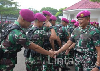 Pererat Silahturahmi Wadan Kormar Pimpin Apel Khusus Dan Halal-Bihalal