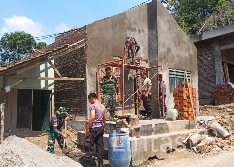 Satgas TMMD Kodim 0623/Cilegon Terus Semangat Pembangunan Sasaran Fisik