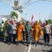 Ritual Thudong 32 Bhiksu Sampai Pekalongan, TNI Polri Bersama Ormas Islam Pekalongan Berikan Pengamanan