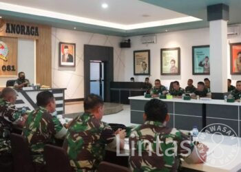 Kasrem 081/DSJ Terima Paparan Kesiapan Pelaksanaan Latihan Teknis Teritorial
