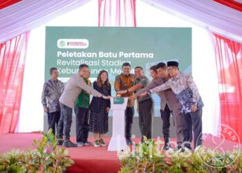 Dandim 0201/Medan, Hadiri Peletakan Batu Pertama Revitalisasi Stadion Kebun Bunga