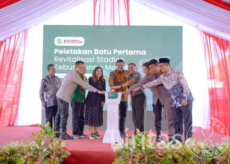 Dandim 0201/Medan, Hadiri Peletakan Batu Pertama Revitalisasi Stadion Kebun Bunga