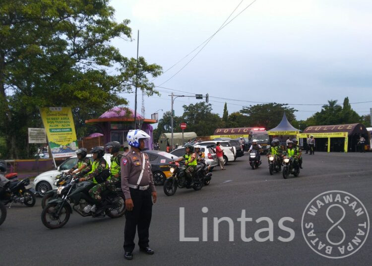 Antisipasi Arus Balik & Mayday , Personel TNI-POLRI Di Ciamis Lakukan Patroli Bermotor Gabungan
