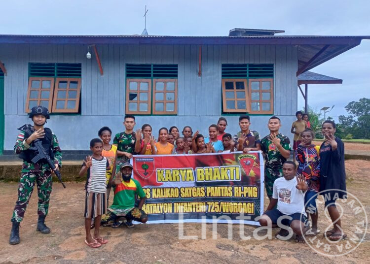 Meriahkan HUT Ke – 59, Satgas Yonif 725/Woroagi Gelar Turnamen Asiki Cup III Dan Karya Bakti