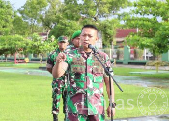 Prajurit Kodim 0309/Solok, Laksanakan Tes Kesegaran Jasmani (Garjas) Periodik I Ta 2023