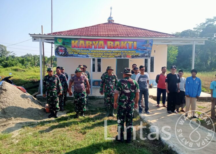 Kodim 0603/Lebak Karya Bakti Bangun Mushola