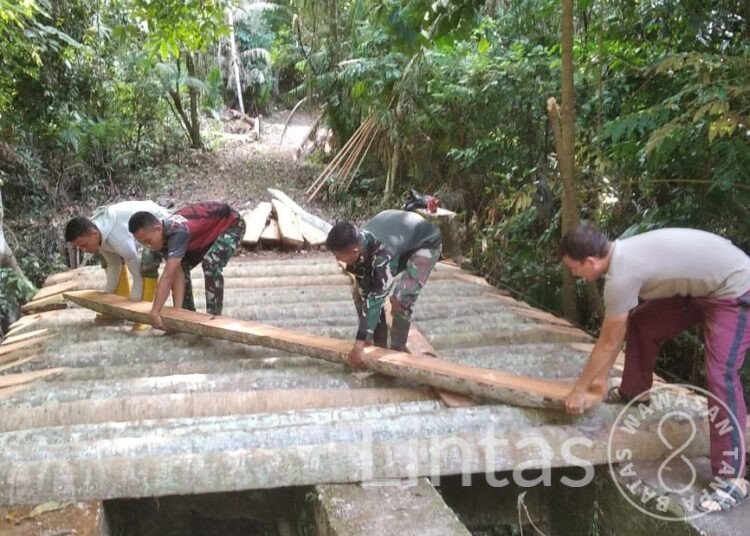 Renovasi Jembatan Merupakan Salah Satu Sasaran Fisik TMMD Ke 116, Hampir Rampung