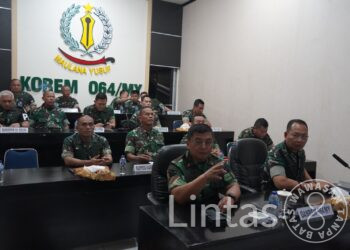 Melalui Video Conference, Danrem 064/MY Mengikuti Pengarahan Panglima TNI