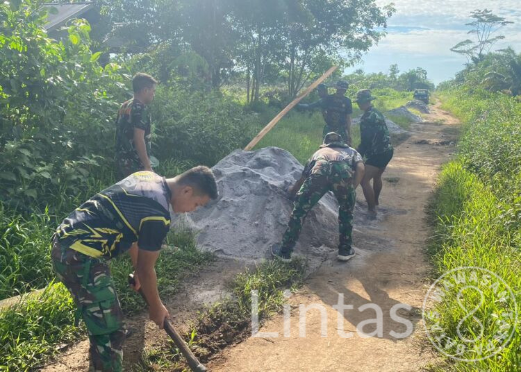 Hari Pertama Pelaksanaan TMMD Reguler Ke-116, Satgas Mulai Kerjakan Sasaran Fisik