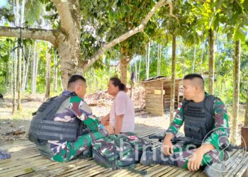 Satgas Yonif 132/BS Gelar Pelayanan Kesehatan Gratis