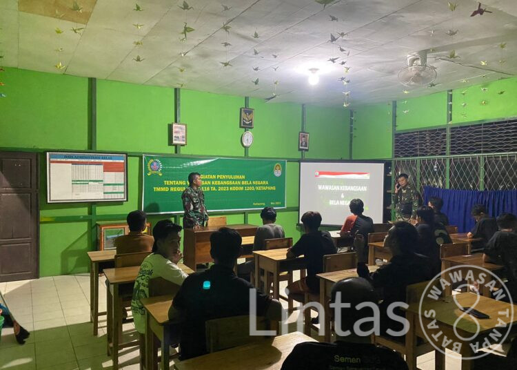 Bangkitkan Semangat Pemuda Desa, Satgas TMMD Reg Ke-116, Kodim 1203/Ktp Sosialisasikan Rekrutmen Prajurit TNI AD