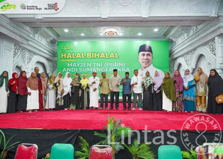 Ribuan Warga Kota Kendari Antusias Hadiri Acara Halal Bihalal Mayjen TNI (Purn) Andi Sumangerukka Di Hotel Kubah 9