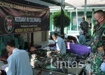 Kodim 0620/Kab Cirebon Gelar Donor Darah Peringati HUT Kodam III/Siliwangi