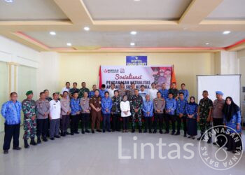 Dandim 1420 Sidrap Bersama Para Danramil Mengikuti Sosialisasi Pengawasan Netralitas Aparatur Sipil Negara, TNI Dan Polri Oleh Bawaslu