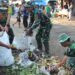 Kodim Dan Polres Lebak Serta Prajurit Kostrad Kompak Serbu Pasar Rangkasbitung Untuk Bersih – Bersih