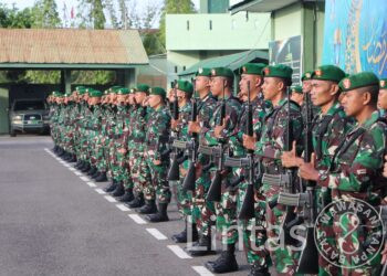 Kodim 0104/Aceh Timur Menggelar Upacara Bendera Hari Senin