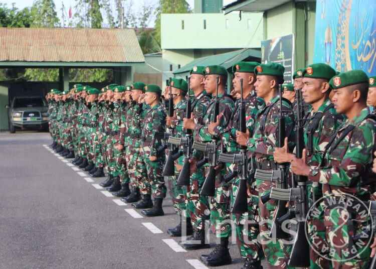 Kodim 0104/Aceh Timur Menggelar Upacara Bendera Hari Senin