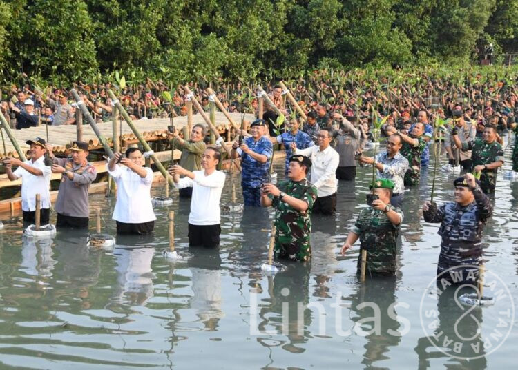 Pangkoopsud I Hadiri Puncak Penanaman Mangrove Secara Serentak Oleh Jajaran TNI Di Seluruh Indonesia TA. 2023