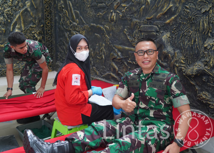 Peringati HUT Kodam III/Slw Ke-77, Korem 061/Sk Gelar Baksos Donor Darah