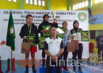 Nona Beby Cantika Sumbang Medali Emas, Pertina Sumut Juara Umum Kejurwil Piala Pangdam I/BB