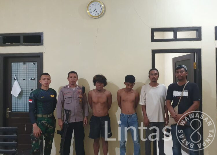 Satgas Yonarhanud 3/YBY Amankan Dua Terduga Pelaku Pemerkosa Di Kecamatan Weda