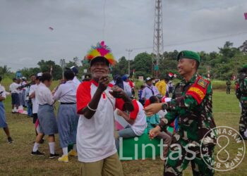 Merah Putih di Langit Papua, Satgas Yonif 310/KK Terbangkan 1000 Layang-Layang di Perbatasan RI-PNG