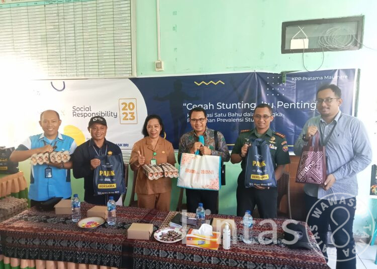 Dandim 1603/Sikka, Hadiri Kegiatan Social Responsibility Dalam Bentuk Pemenuhan Kebutuhan Gizi Stunting
