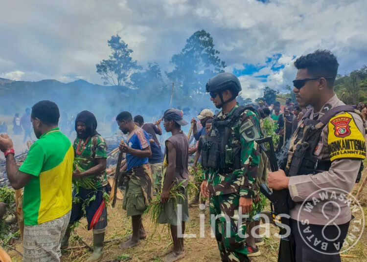 Sinergitas Satgas Yonif 721/Mks Bersama Forkopimda Dalam Menyukseskan Pembangunan di Lanny Jaya