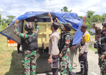 Satgas Yonif 310/KK Gelar Sweeping Gabungan Di Jalur Trans Papua