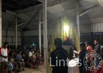 Tolerasi Beragama, Satgas Yonif 310/KK Hadiri Acara Doa Arwah di Perbatasan