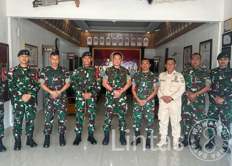Tim Wasev Ster TNI Tiba di Kotis Satgas Pamtas Statis RI-PNG Yonif RK 111/KB Papua Selatan Dalam Rangka Kunjungan Kerja