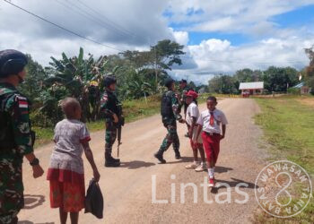 Satgas Pamtas RI – PNG Yonif 111/KB Pantau Stabilitas Keamanan di Wilayah Pedalaman Kab. Boven Digoel Papua Selatan