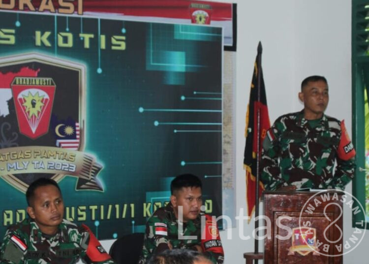 Gelar Apel Dansat, Dansatgas Pamtas Yonarmed 10/Bradjamusti Evaluasi Giat & Kuatkan Kembali Visi Misi Jajarannya